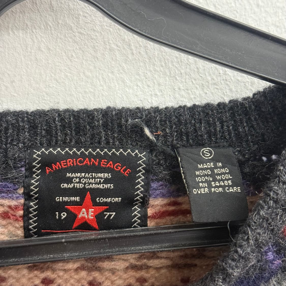 아메리칸 이글 울100% 코위찬 니트 S 상품이미지2