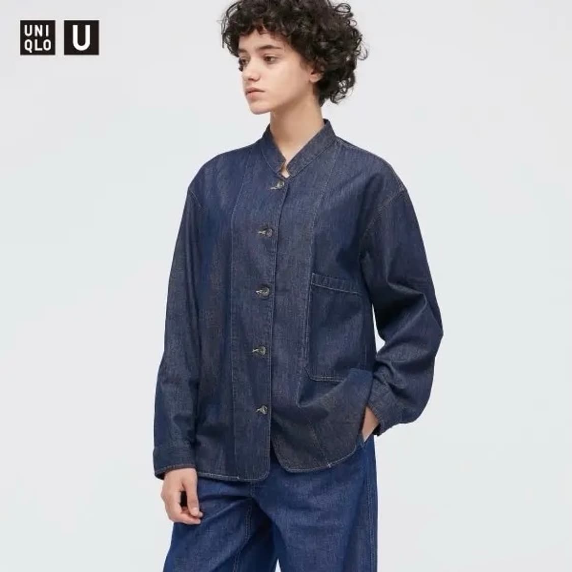 (남여) 유니클로 U 르메르 데님 커버올 자켓 XL 상품이미지3