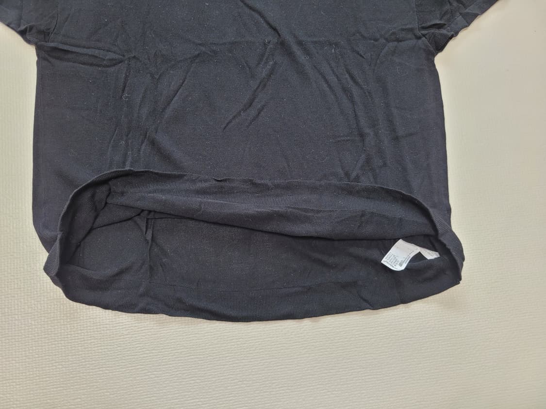 자라맨 ZARAMAN V넥 반팔 니트 105 블랙 상품이미지6