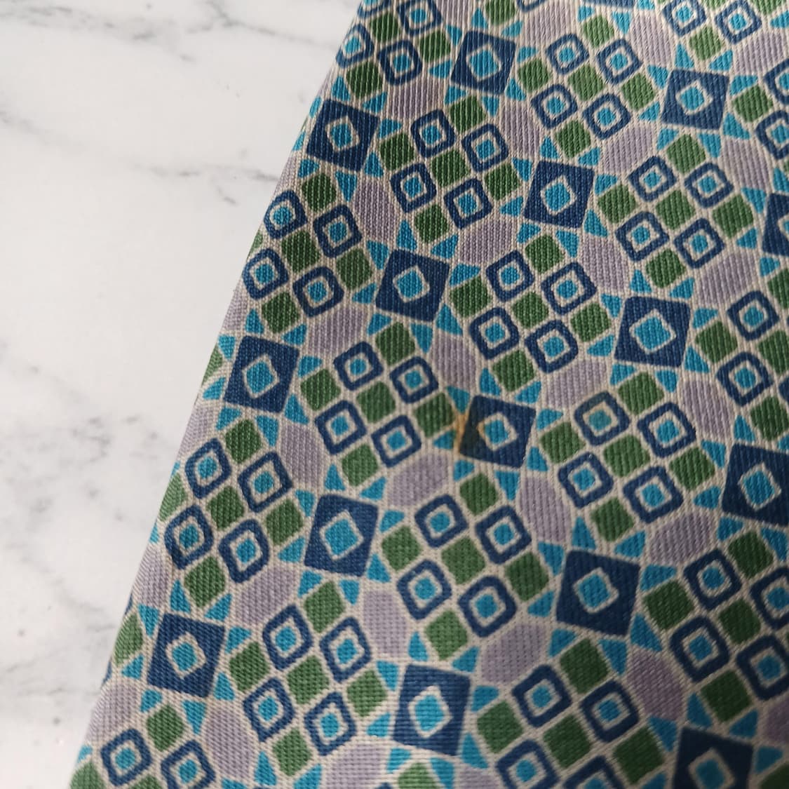 크리스찬 디올 실크 블루 기하학 패턴 넥타이 7.8cm B등급 E893 상품이미지7