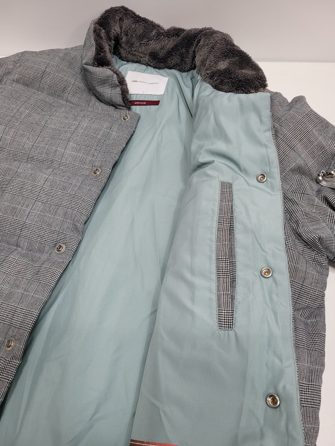새상품) LIFUL 라이풀 필드 다운 패딩 점퍼 / 남 S 체크그레이 상품이미지7