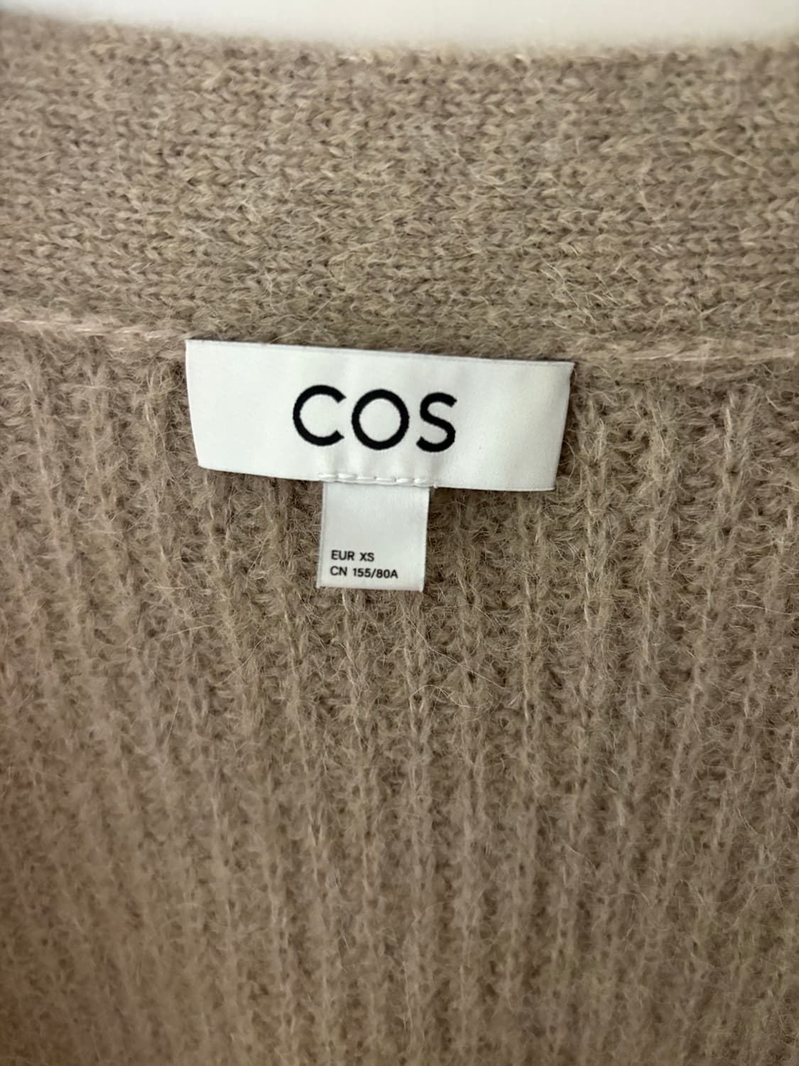 cos 텍스처드 알파카 블렌드 랩 가디건 상품이미지3