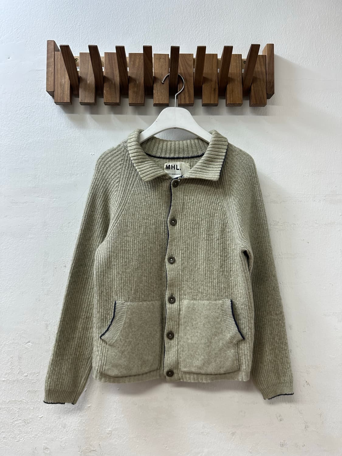 Margaret Howell 마가렛호웰 코튼 울 혼방 니트 가디건 집업 상품이미지1