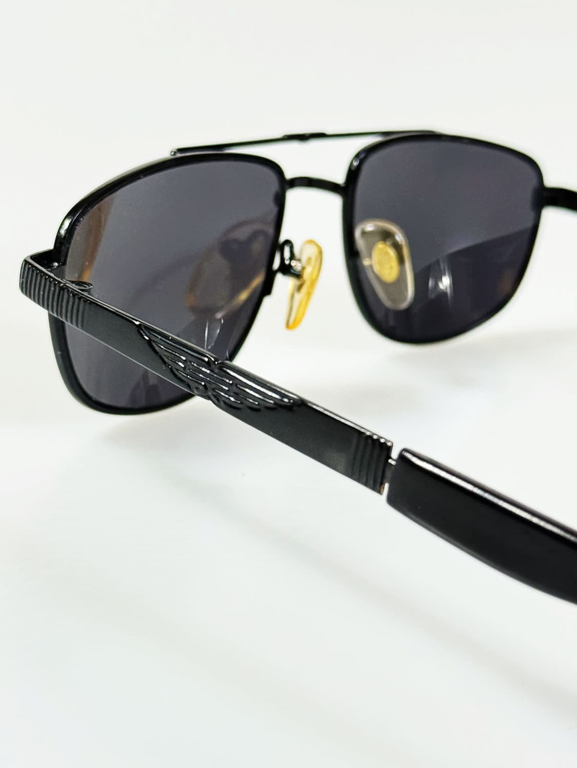 90s 블랙 메탈 스퀘어 보잉 프레임 빈티지 선글라스 상품이미지4