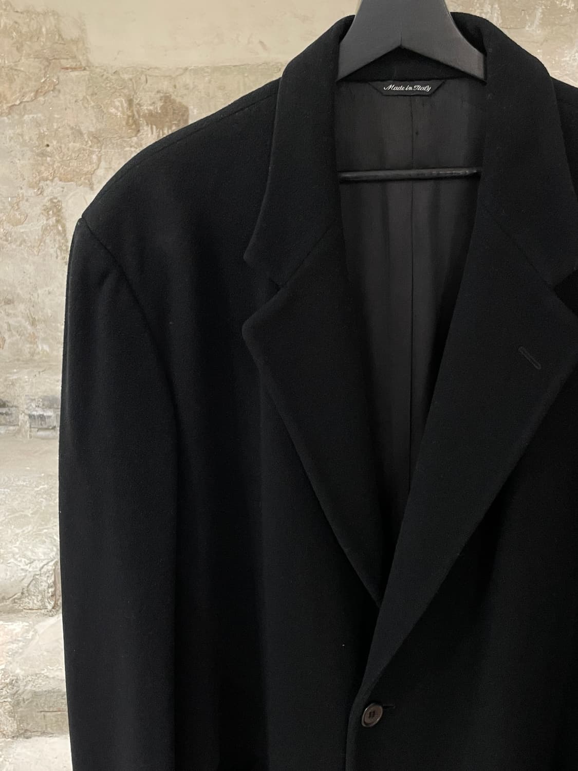 베르수스 블랙 클래시크 울 코트 상품이미지2