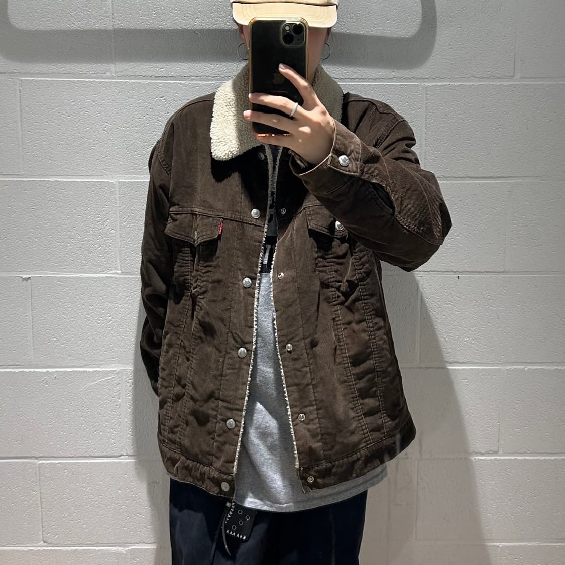 Levis Sherpa Brown Denim Jacket 상품이미지3