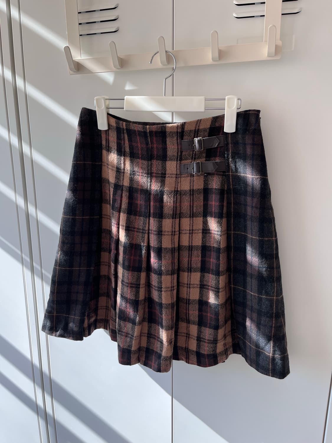 a.v.v standard 체크 배색 플리츠 주름 스커트 상품이미지6