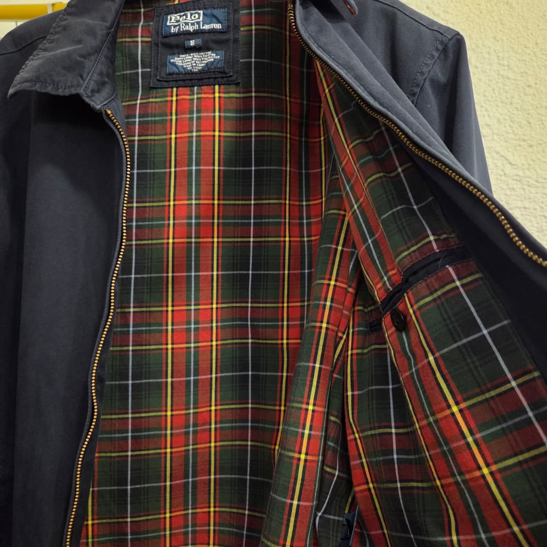 폴로 스윙탑 자켓 네이비 체크 안감 s 상품이미지5