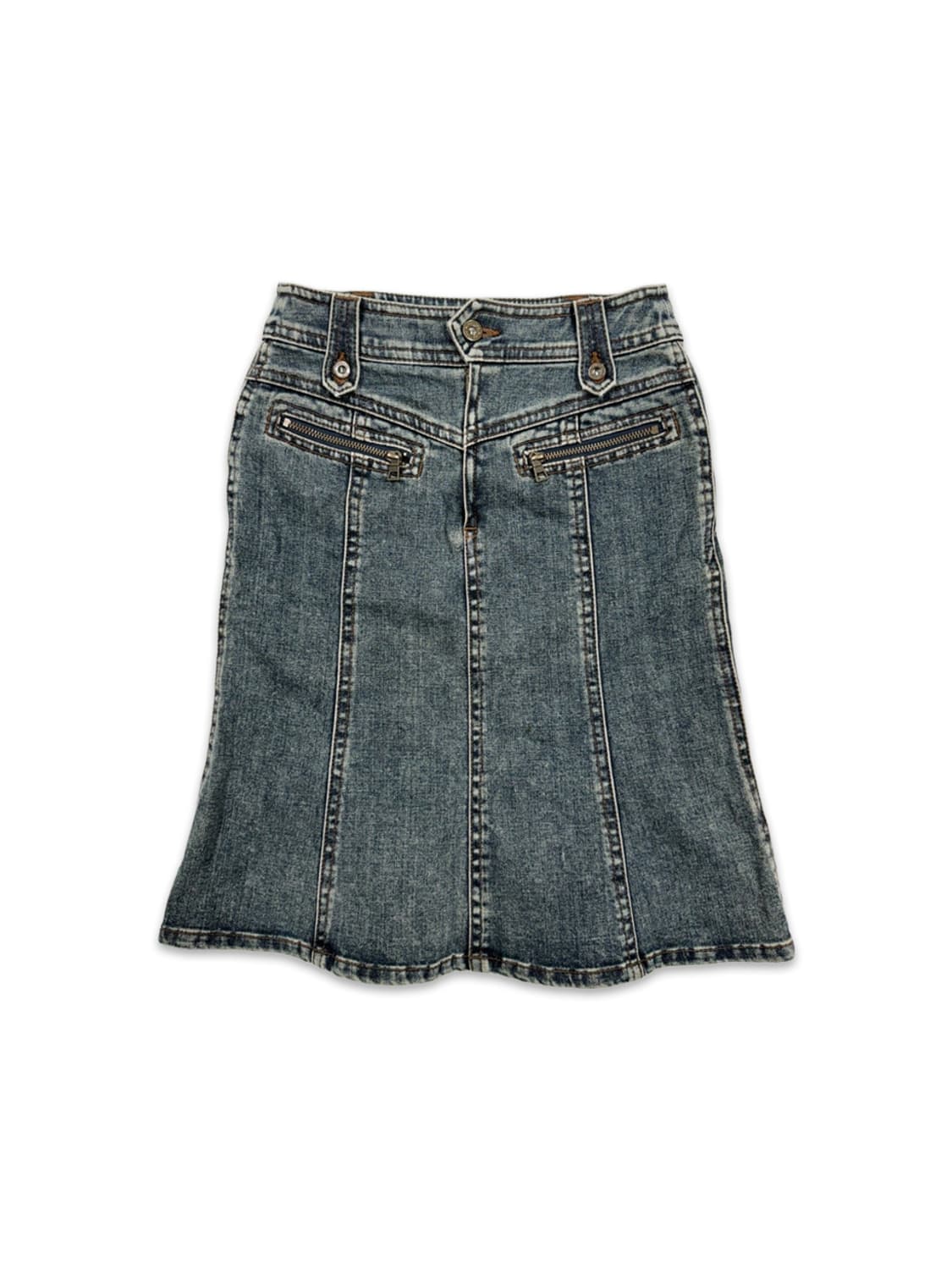 빈티지 KUMIKYOKU 디테일 데님 미디 스커트 상품이미지1