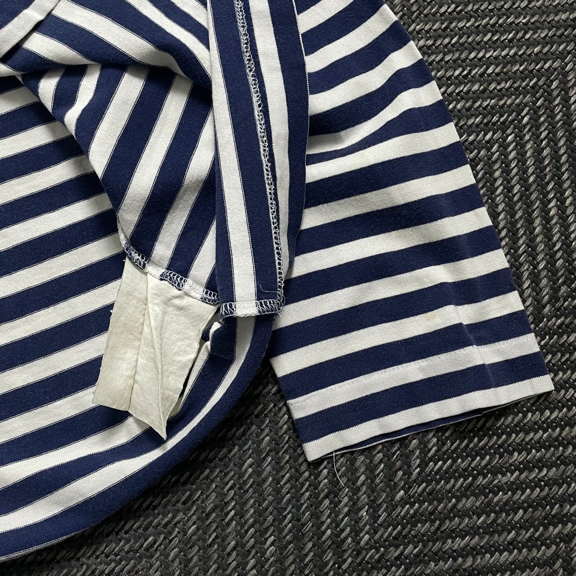 꼼데가르송 스트라이프 그린 와펜 긴팔 티셔츠o 4592 상품이미지5