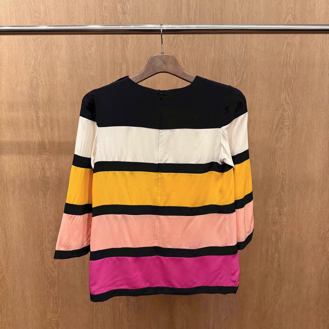 소니아 리키엘 스트라이프 배색 블라우스 숄더 버튼 디테일 멀티 컬러 상품이미지3