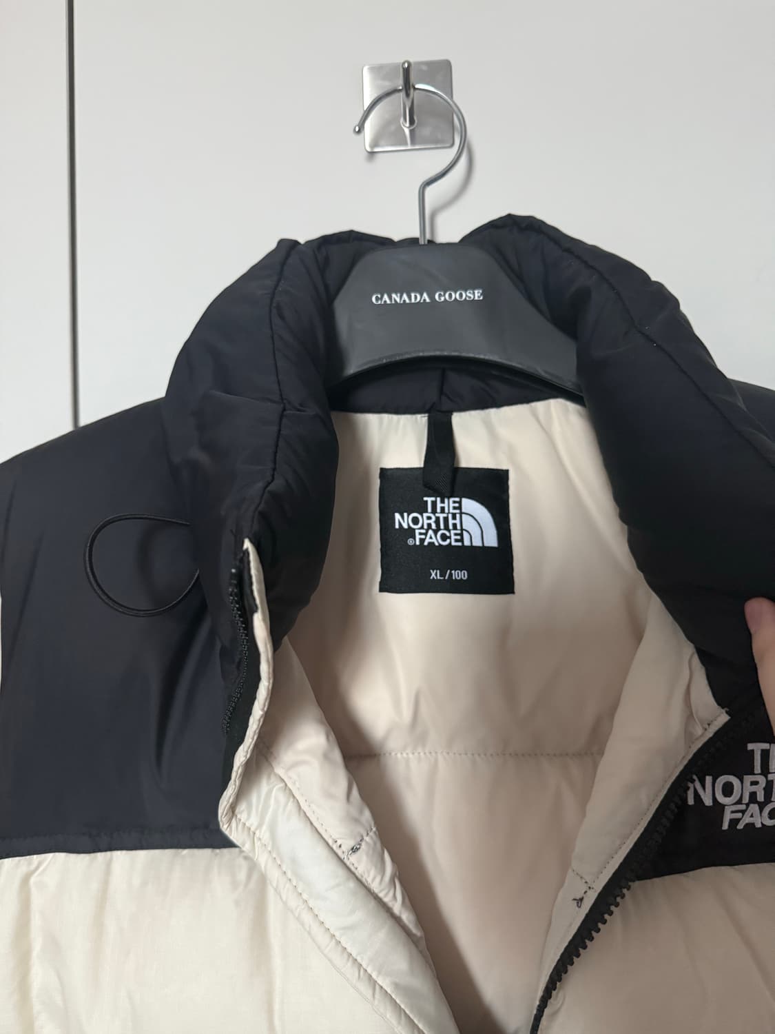 노스페이스 눕시 에코 조끼 패딩 크림 xl 100 상품이미지3