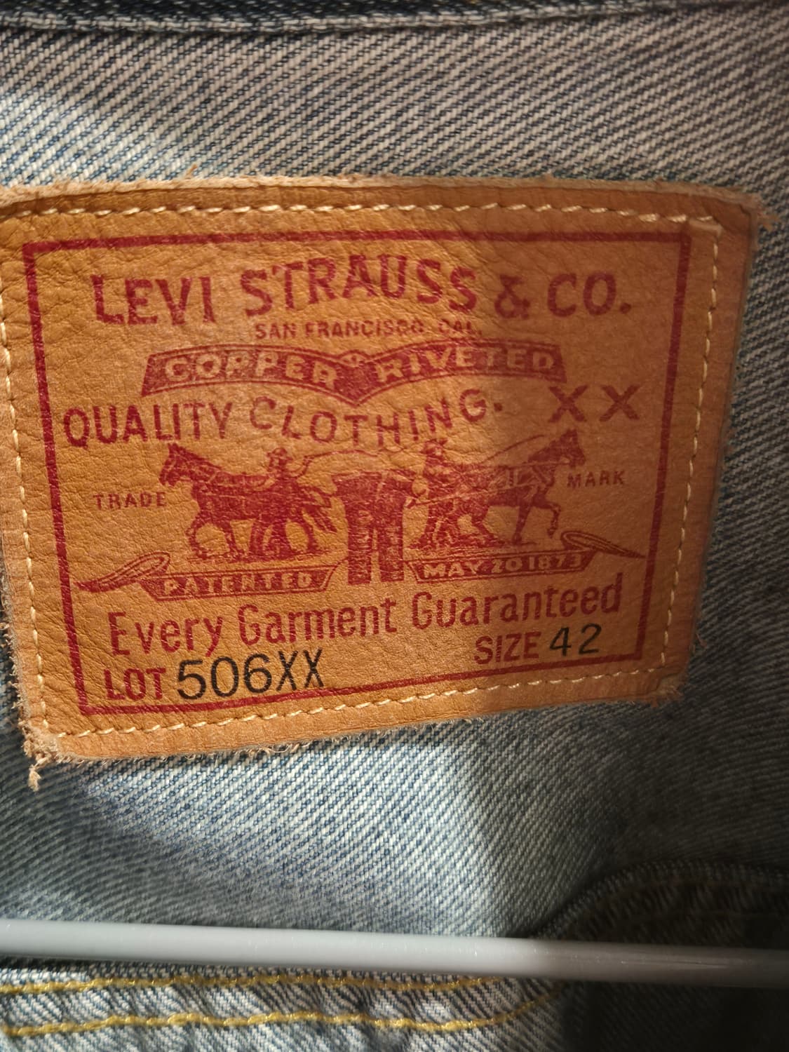 리바이스 LVC 1936 타입1 데님 자켓 상품이미지3