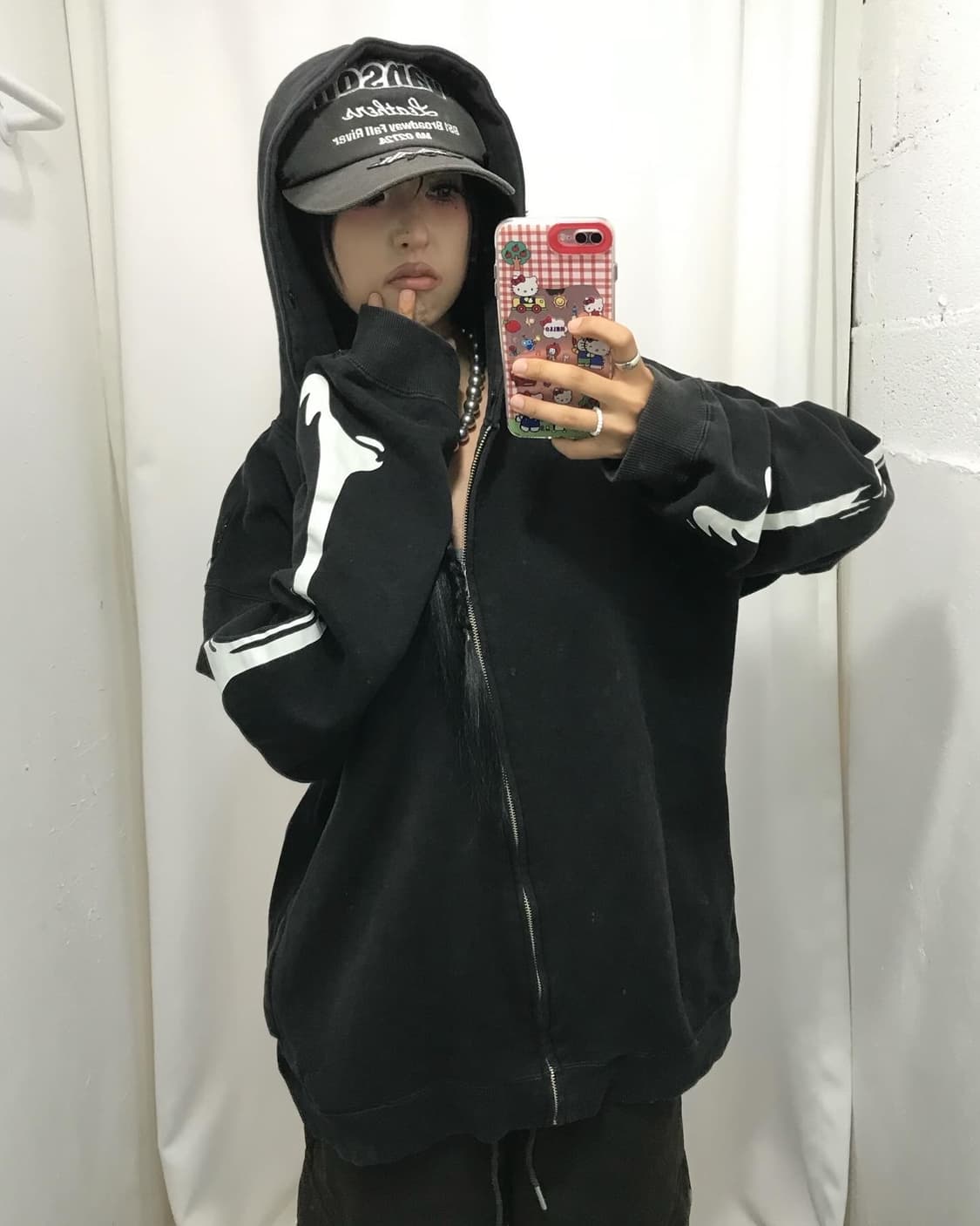 Vanson Skull Hood Zip-Up 상품이미지6