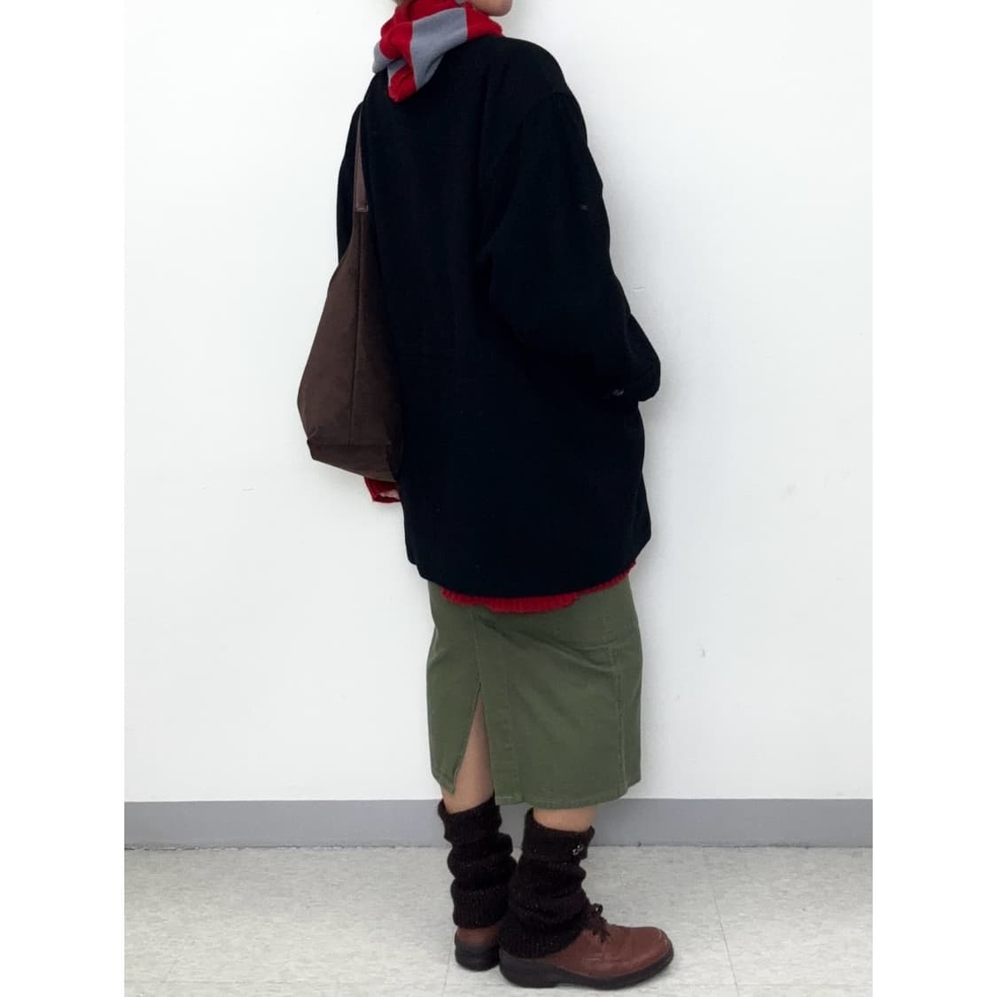 빈티지 블랙 울 코트 점퍼 상품이미지4