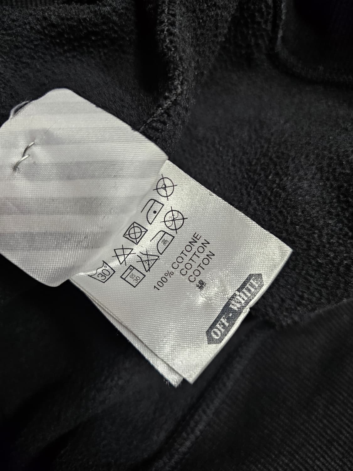 오프화이트 테이프 애로우 블랙 맨투맨 M 상품이미지8