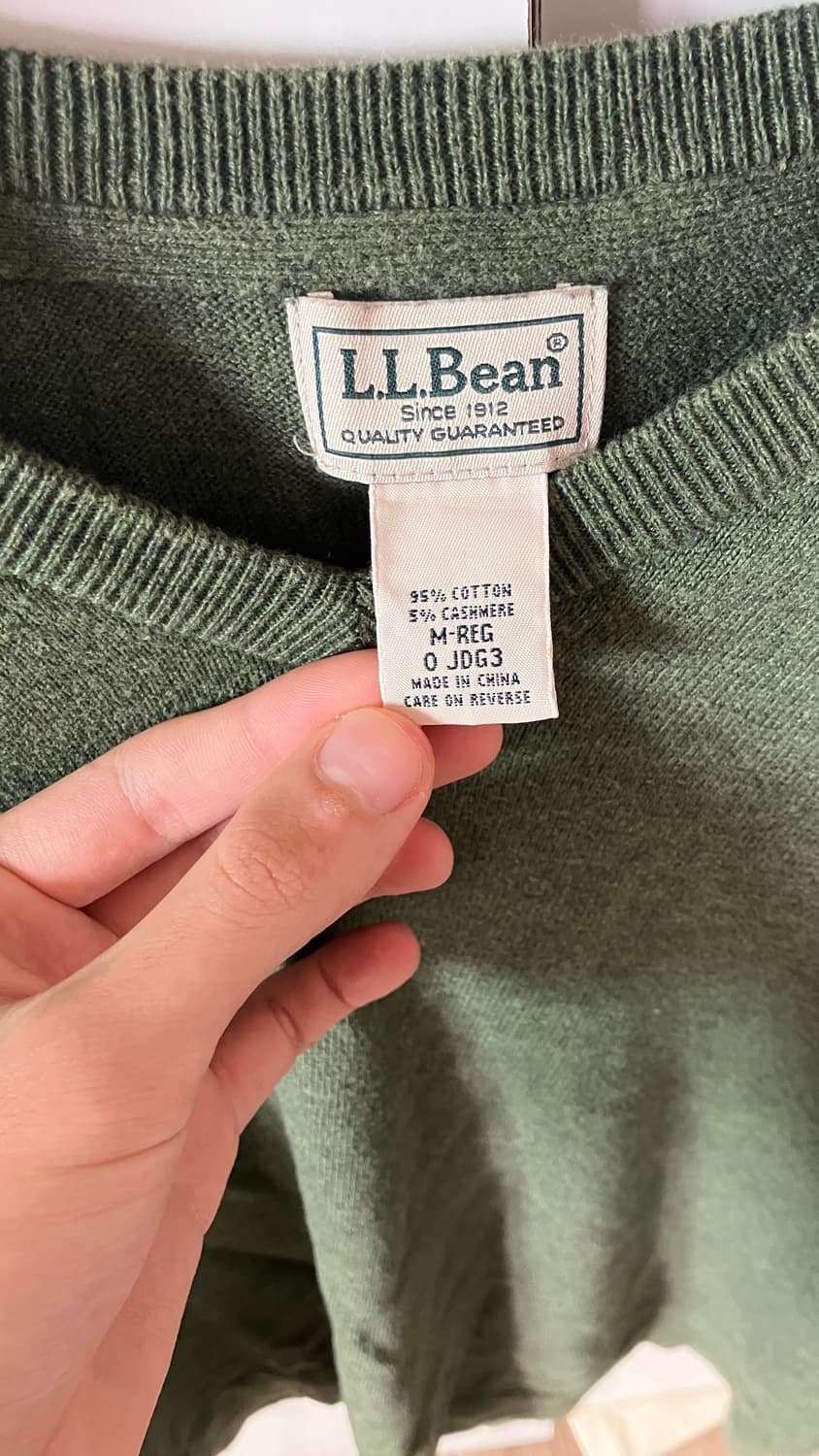L.L.Bean 엘엘빈 브이넥 니트 그린 L 상품이미지2