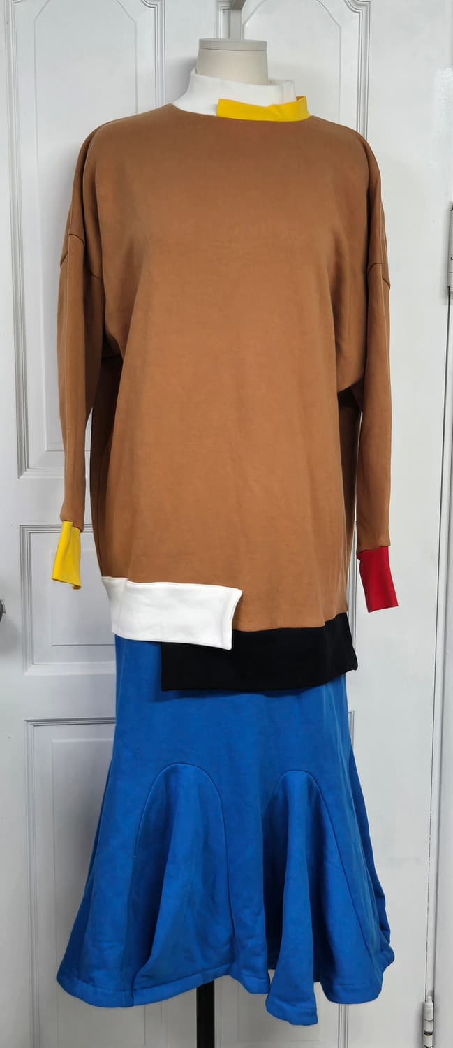 ENFOLD 엔폴드 컬러블록원피스 상품이미지3