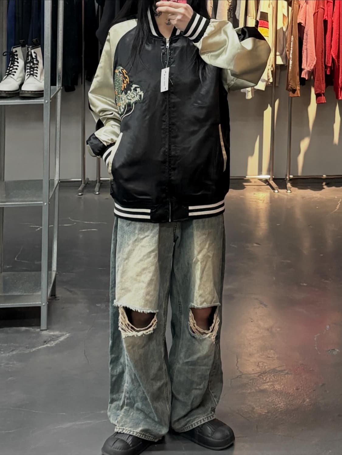 jpn 빈티지 용자수 스카쟌 자켓 A3547 상품이미지1