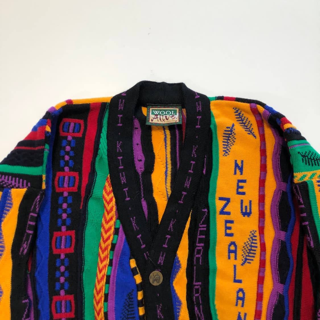 뉴질랜드 울 쿠지패턴 니트 가디건 상품이미지4