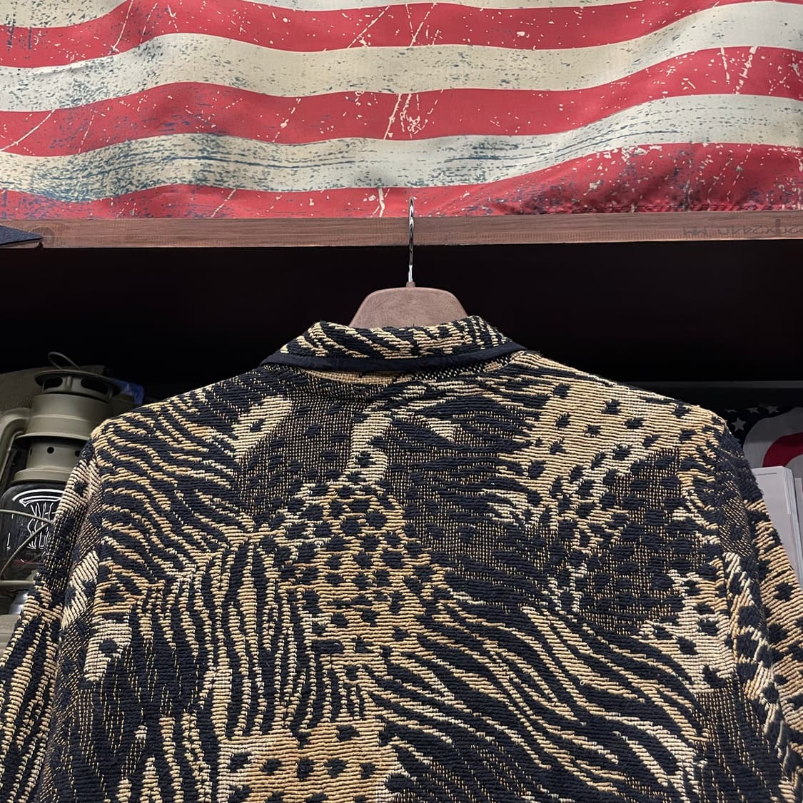 90s Jane Ashley 태피스트리 레오파드 애니멀 패턴 자켓 상품이미지4