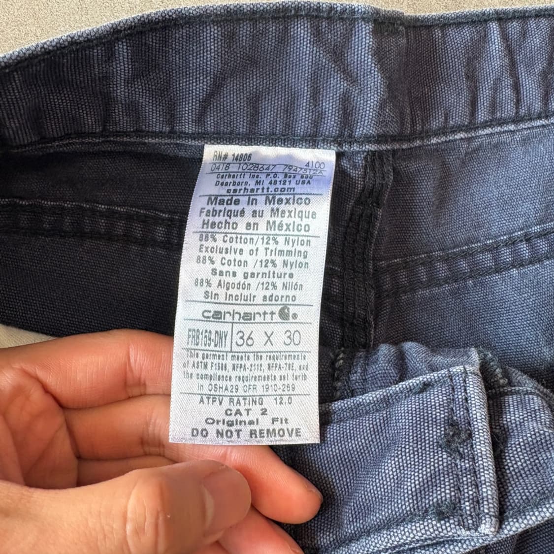 Carhartt FR Original navy cago pants 상품이미지9