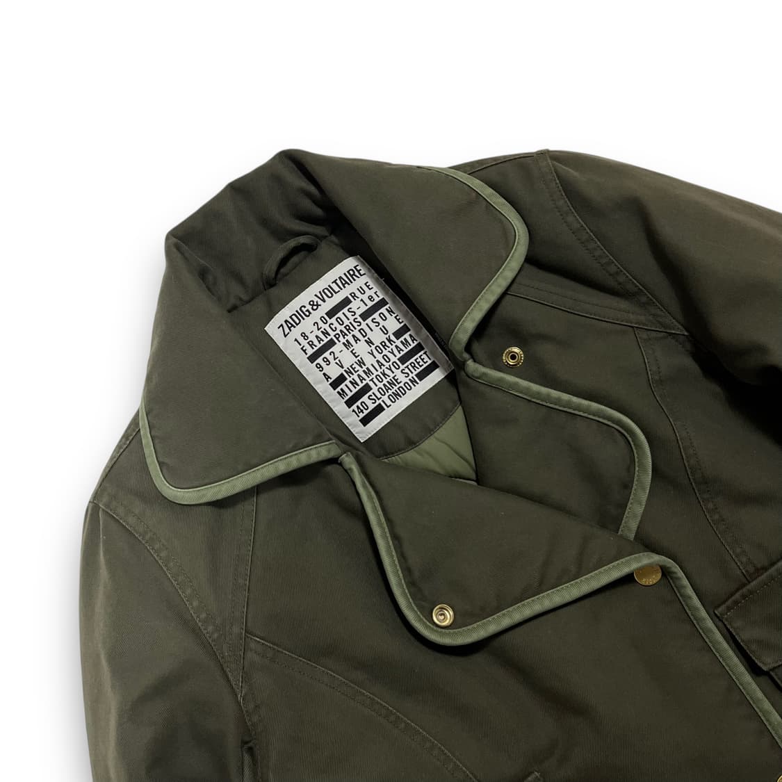 쟈딕 앤 볼테르 카키 브레스티드 봄버 파카 자켓 상품이미지3