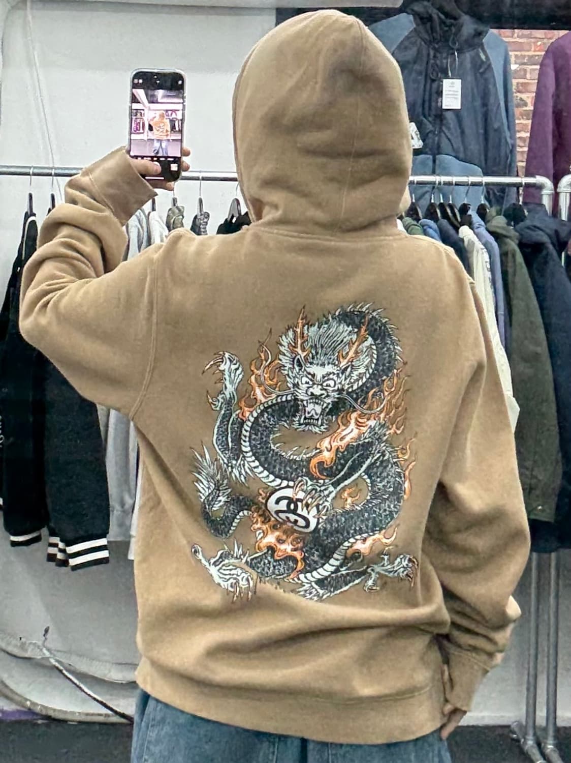 스투시 오리엔탈 드래곤 후드집업 상품이미지1