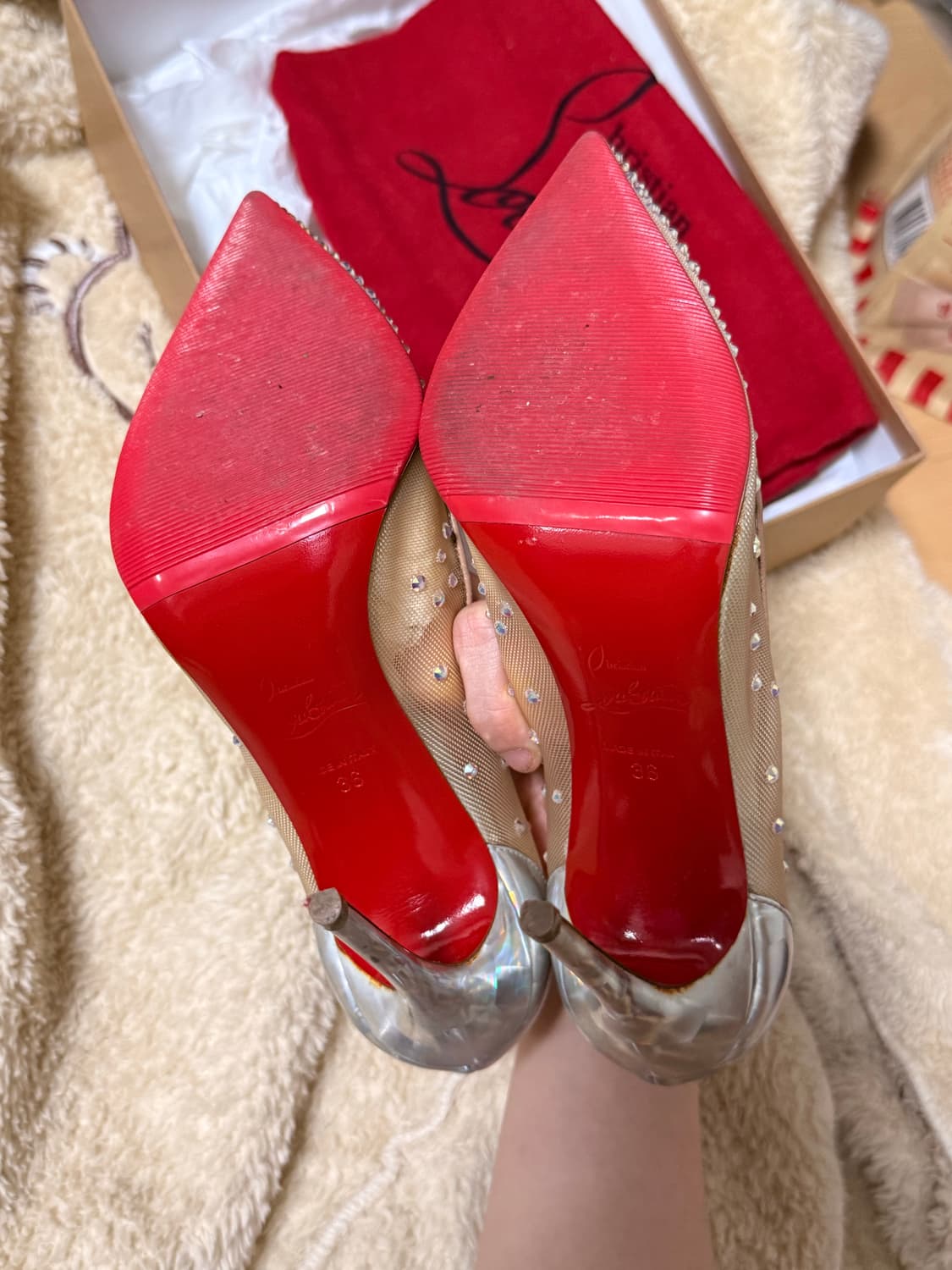 크리스찬 루부탱 스와로브스키 펌프스 상품이미지3