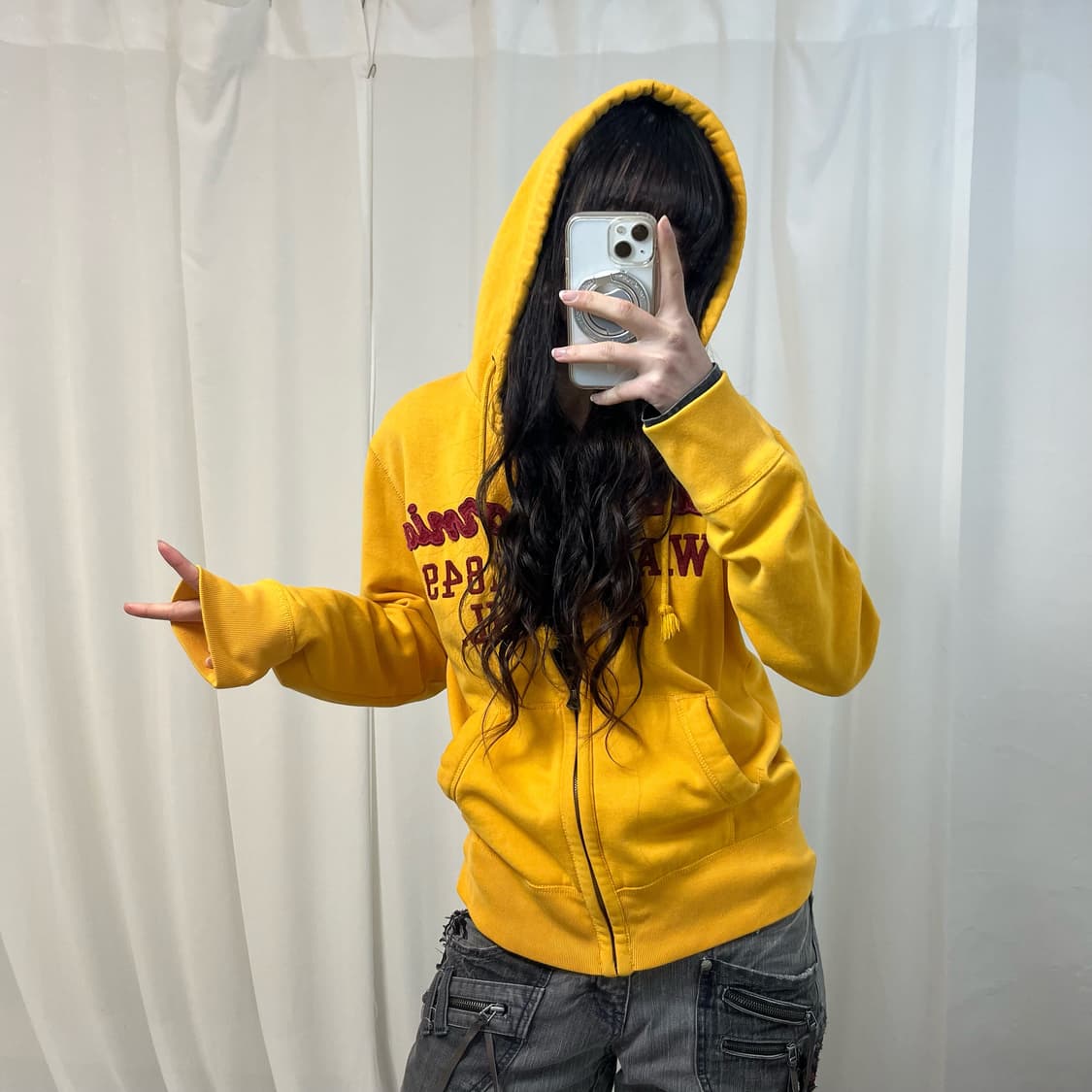 Who.A.U Mustard Zip Hoodie 상품이미지2