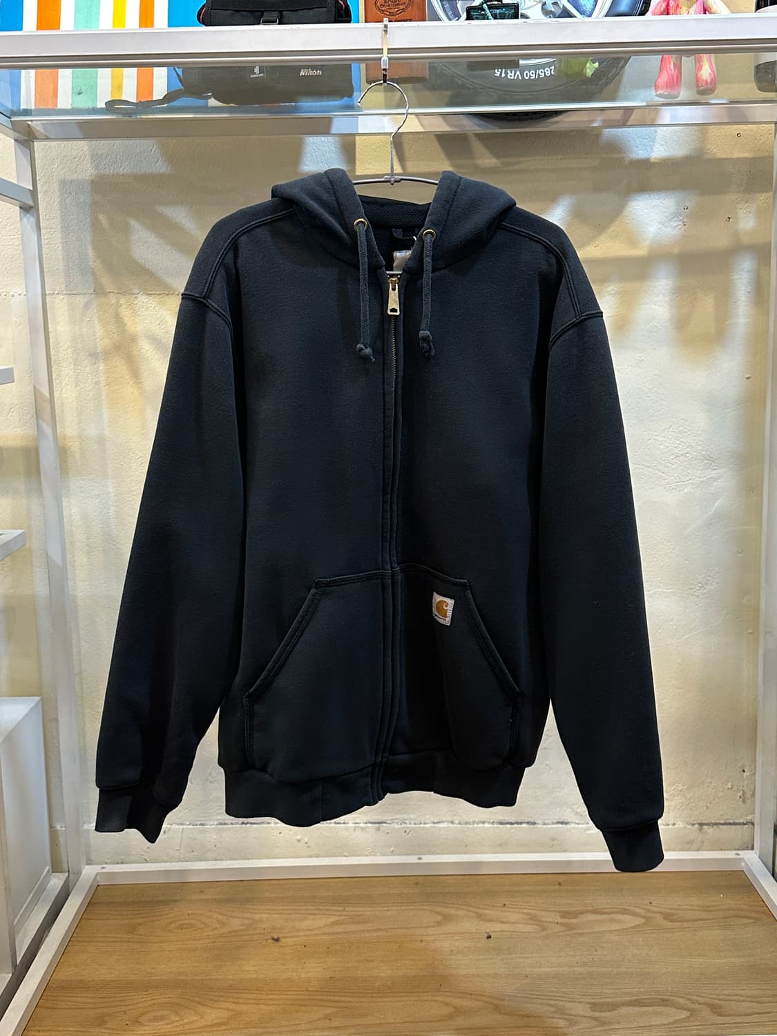 칼하트 레인디펜더 써멀 방수 후드집업 다크 그레이 S 상품이미지1