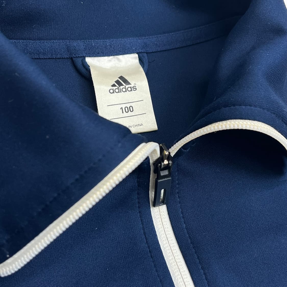 100 아디다스 져지 네이비 남색 남흰 트랙탑 상품이미지4