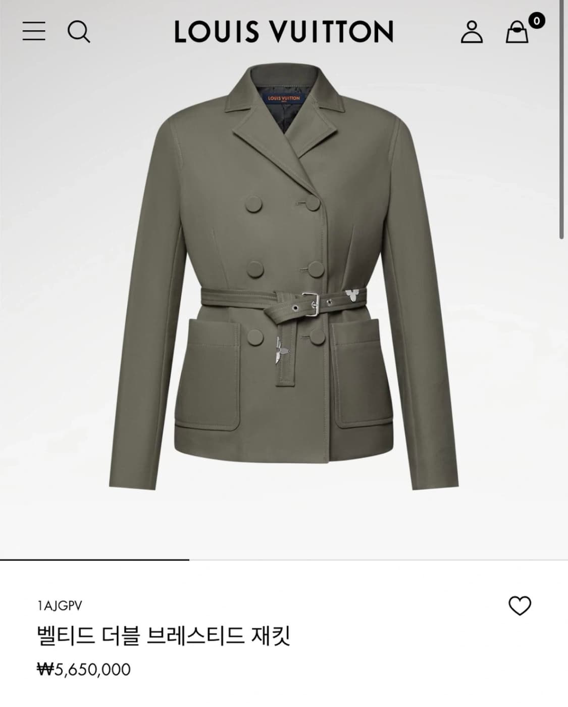 루이비통 벨티드 더블 브레스티드자켓,모노그램 액센트 미니스커트 상품이미지3