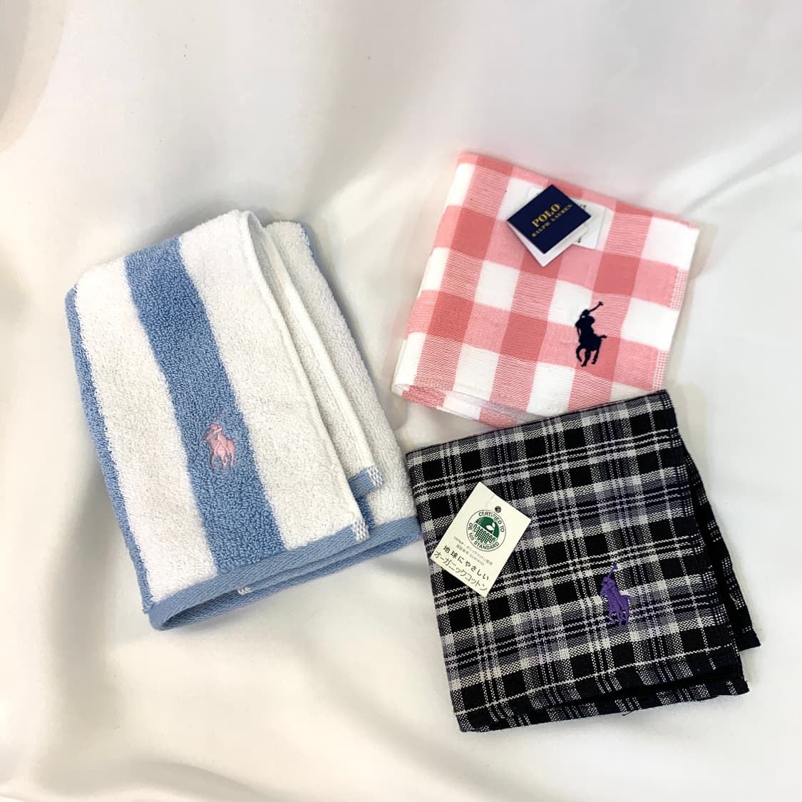 폴로 랄프로렌 포니 퍼플 체크 핸드타올 상품이미지5