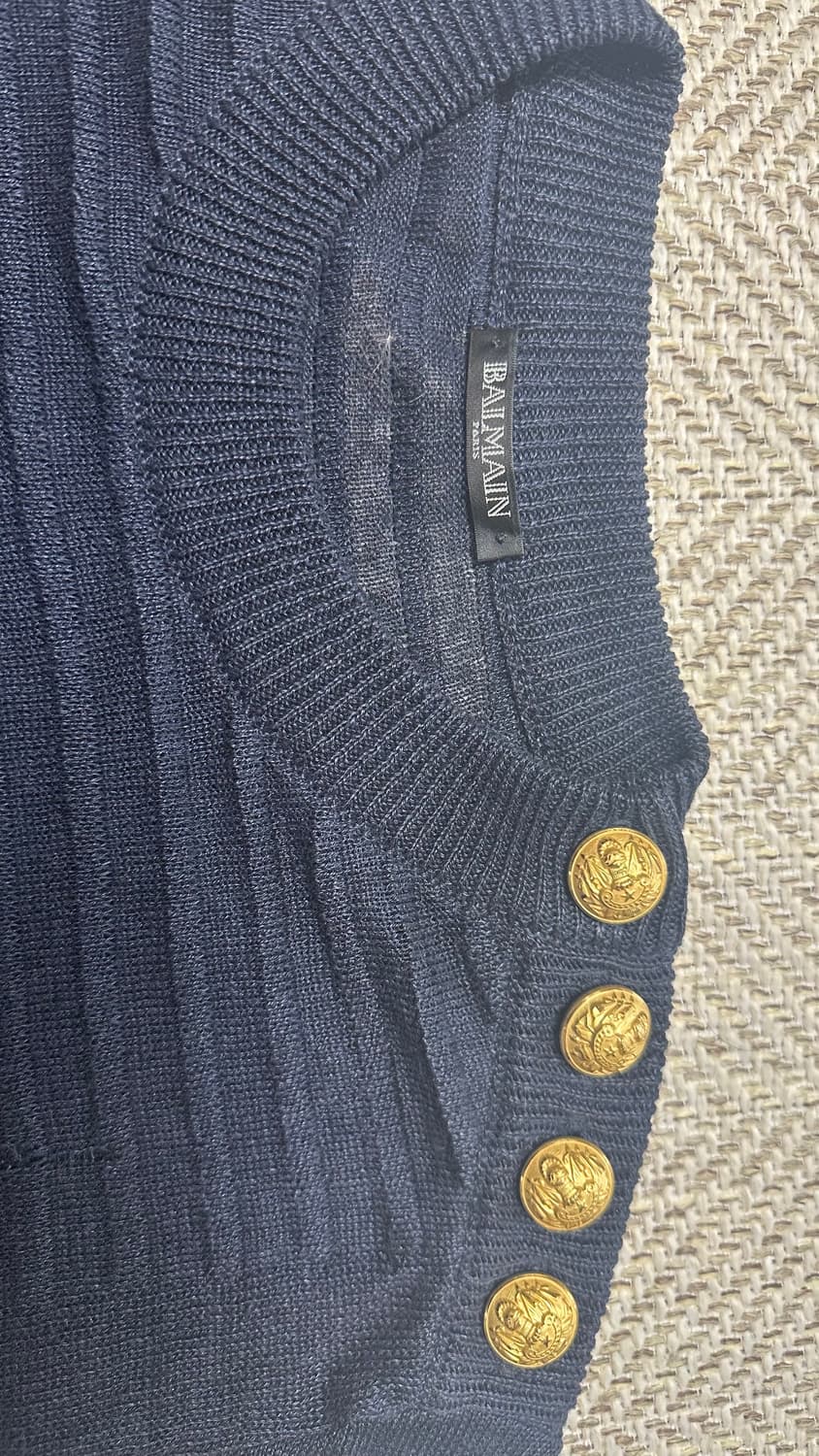 발망 디스트로이드 금장 견장 니트 상품이미지2