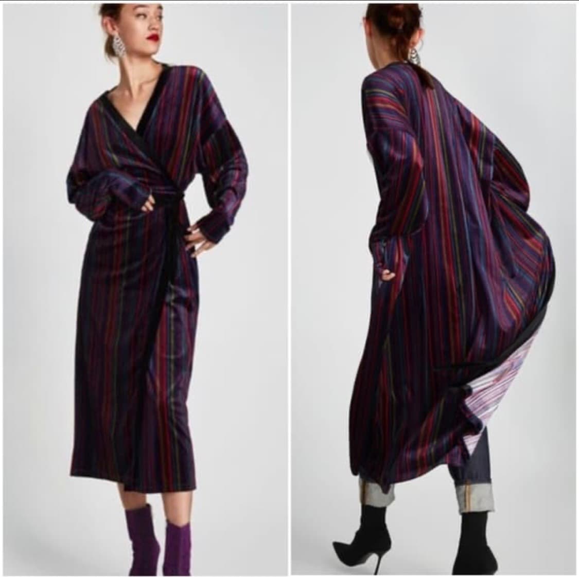 자라 벨벳 랩 드레스 랩 원피스 상품이미지2