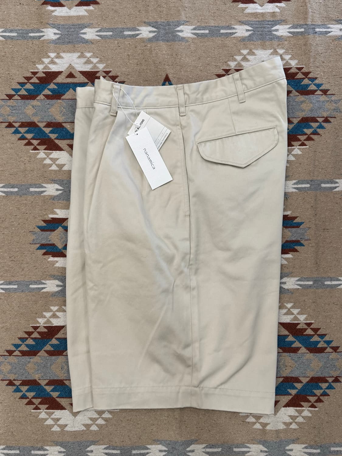 [36] 나나미카 더블 플리츠 치노 쇼츠 드라이 샌드 상품이미지5