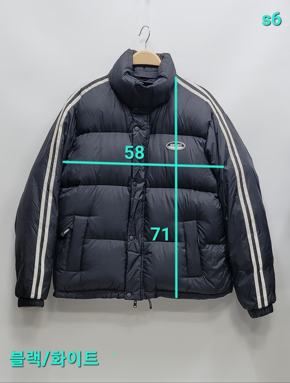 NERDY 널디 리버시블 블랙 화이트 다운 숏 패딩  / S
(공용) 상품이미지10