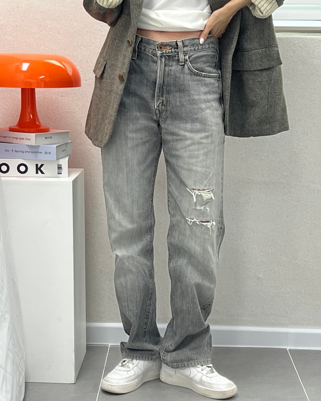 (허단37)에드윈 505ZX 그레이 데님-M1381 상품이미지1