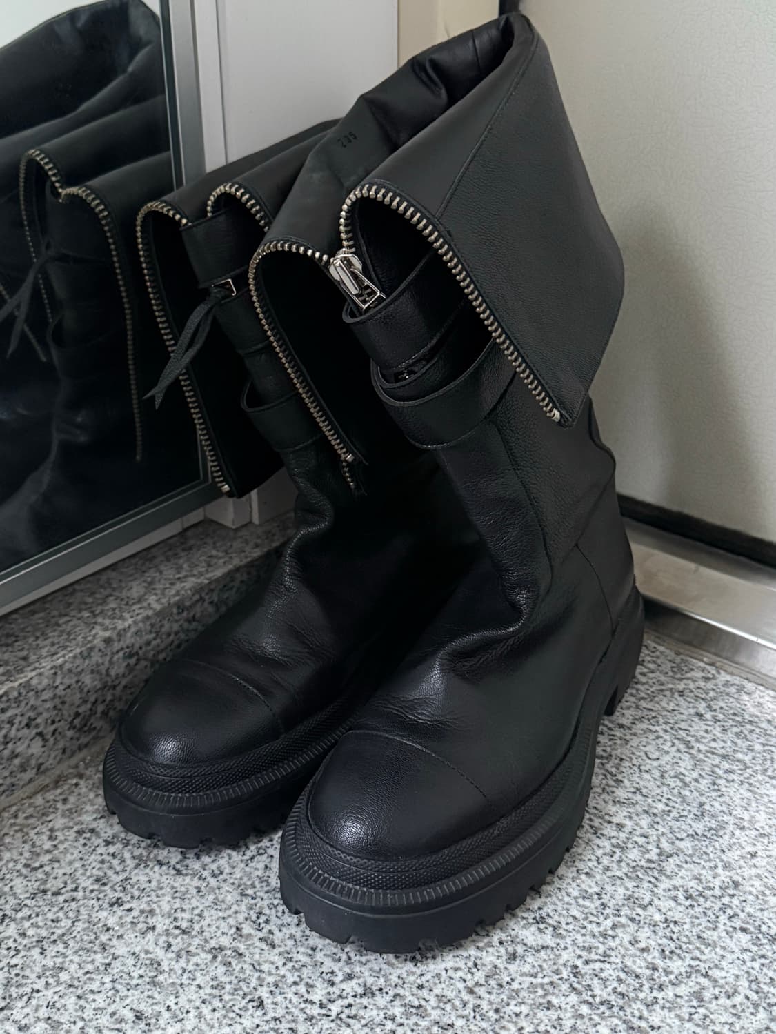 보헤미안서울 folded belt long boots (size 235) 상품이미지3