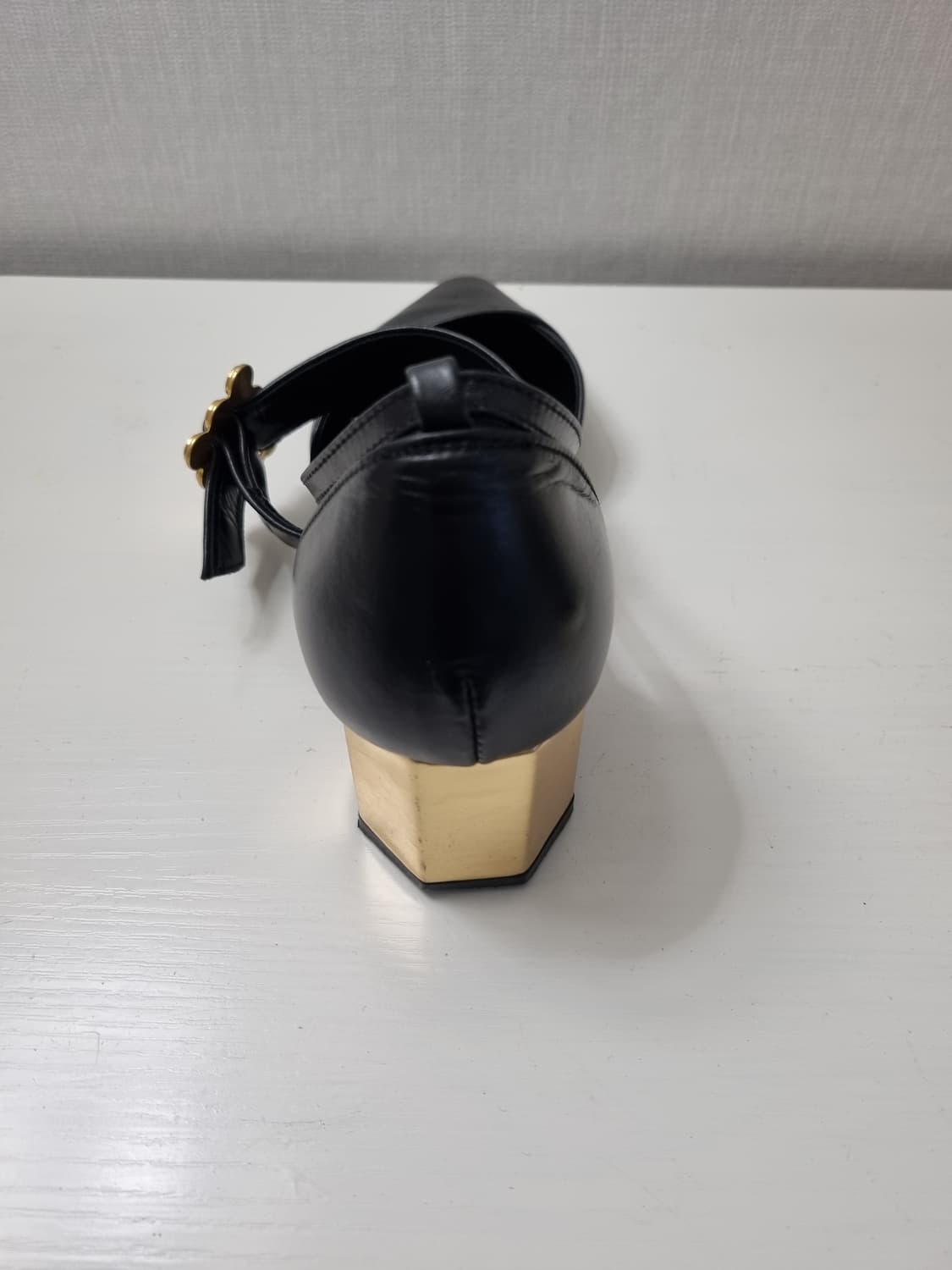 성수동수제화/살롱드주 블랙 골드 버클 힐235 상품이미지4