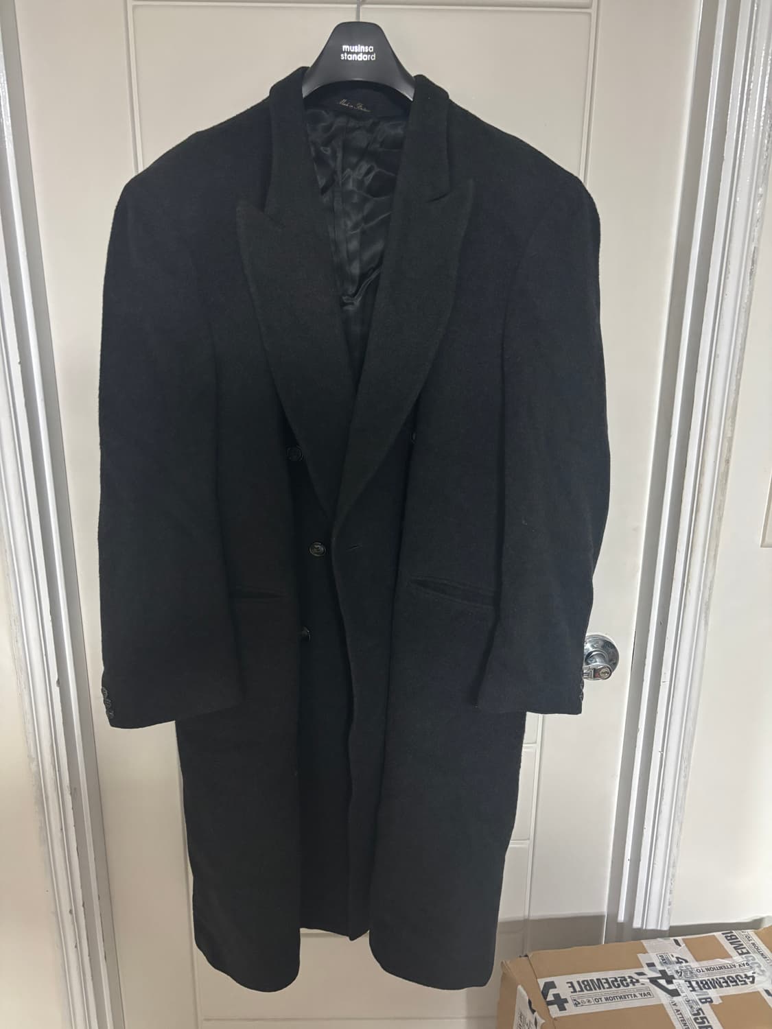 British Manor 울 캐시미어 차콜 코트 / 115 3xl 상품이미지1