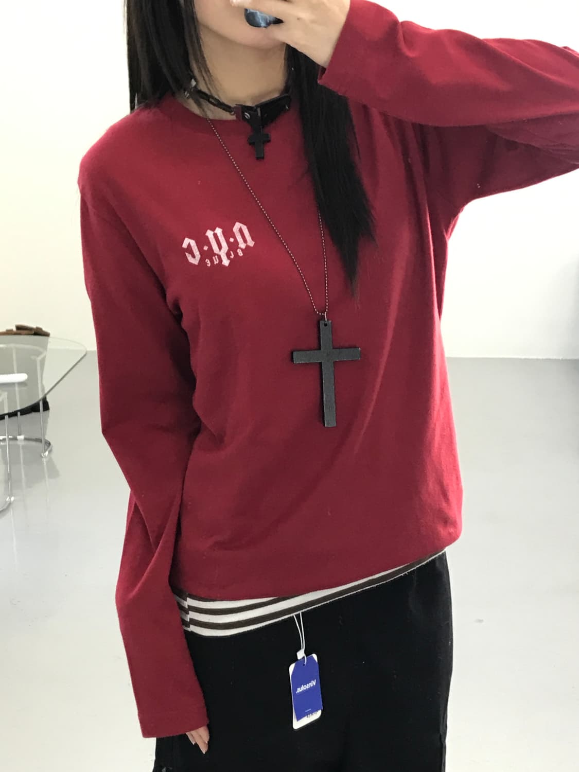  JPN 버건디 롱슬리브 상품이미지4