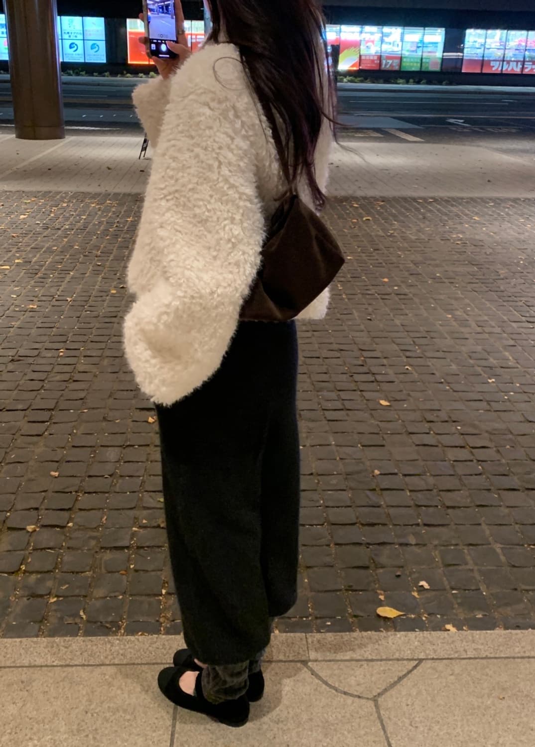 오브제스트 Soft Bloom Raccoon Knit Jogger 차콜 상품이미지7