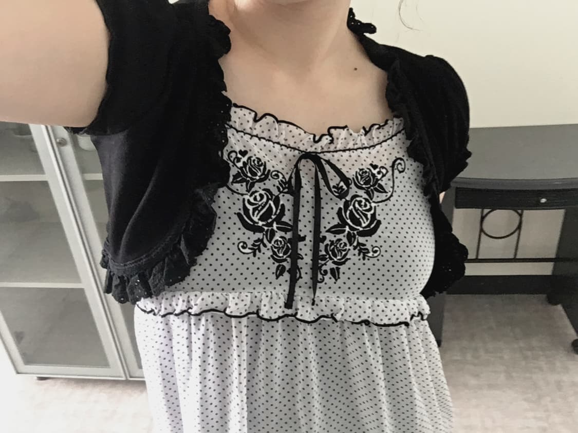 dot embroidery dress 상품이미지3