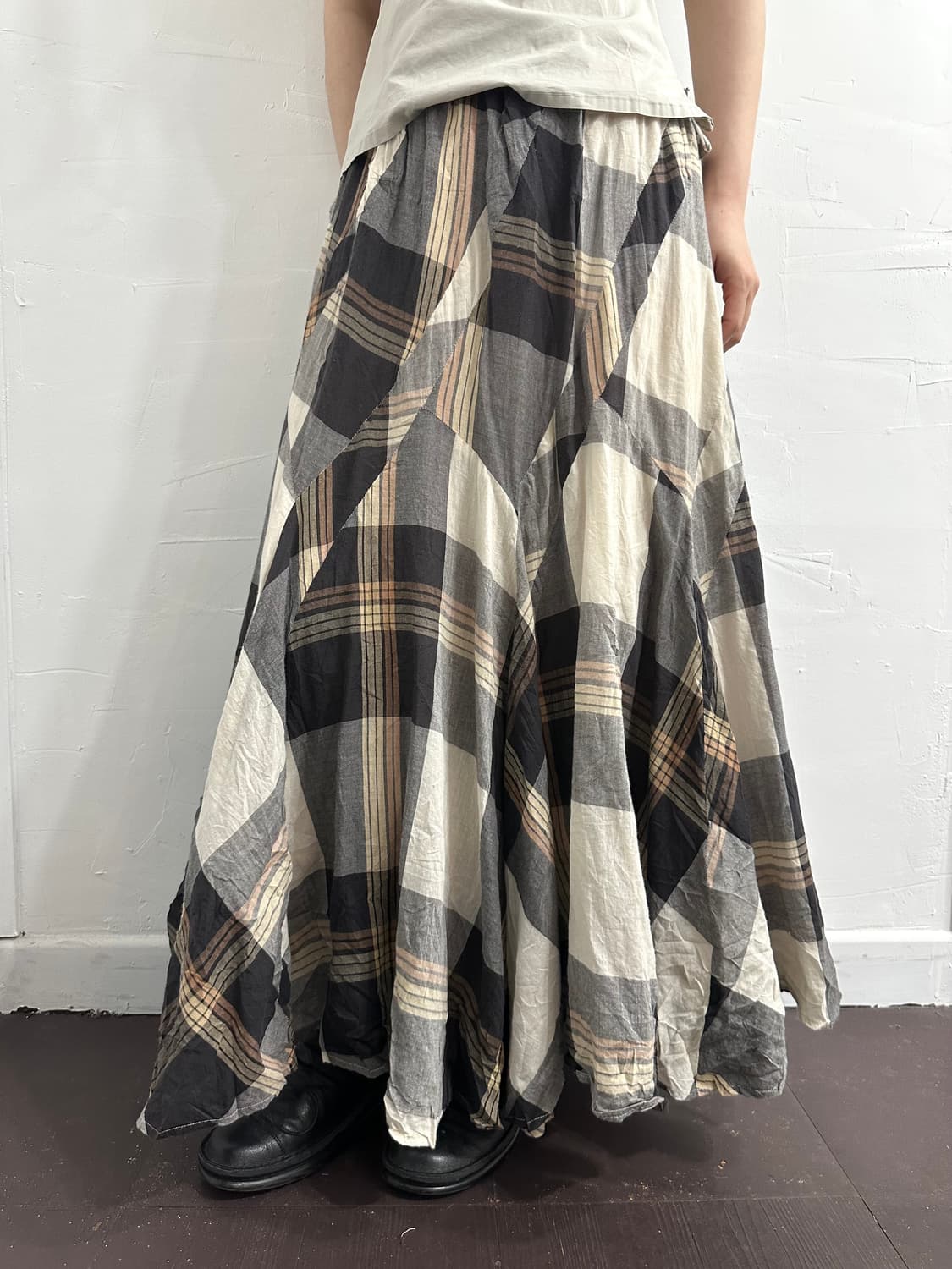check design maxi skirt 상품이미지2