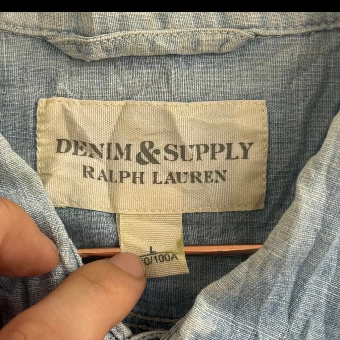 폴로 랄프로렌 데님앤서플라이 샴브레이 셔츠 (L) 상품이미지2