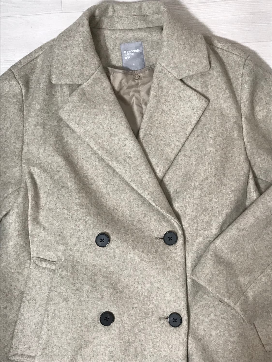 에잇세컨즈 오트밀 롱코트 상품이미지3