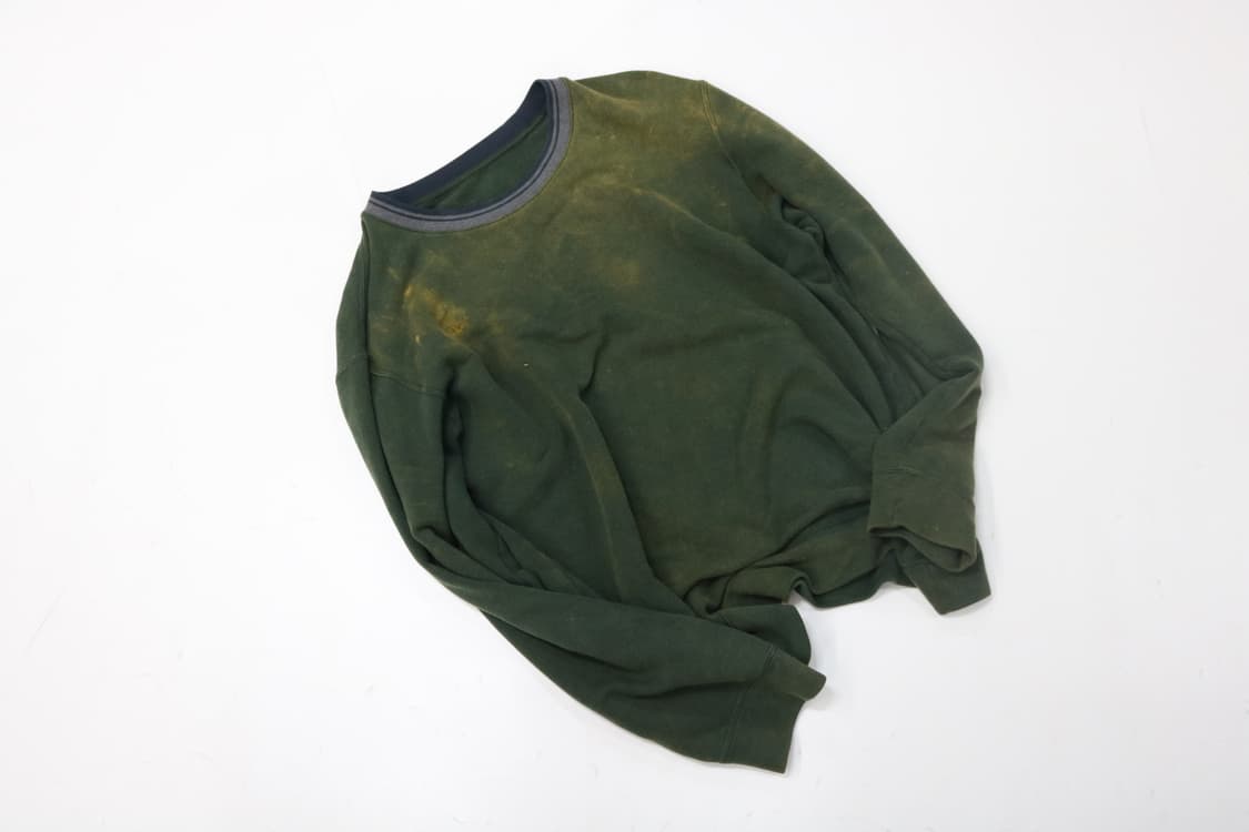 빈티지 선페이딩 포레스트 그린 스웻셔츠 상품이미지2