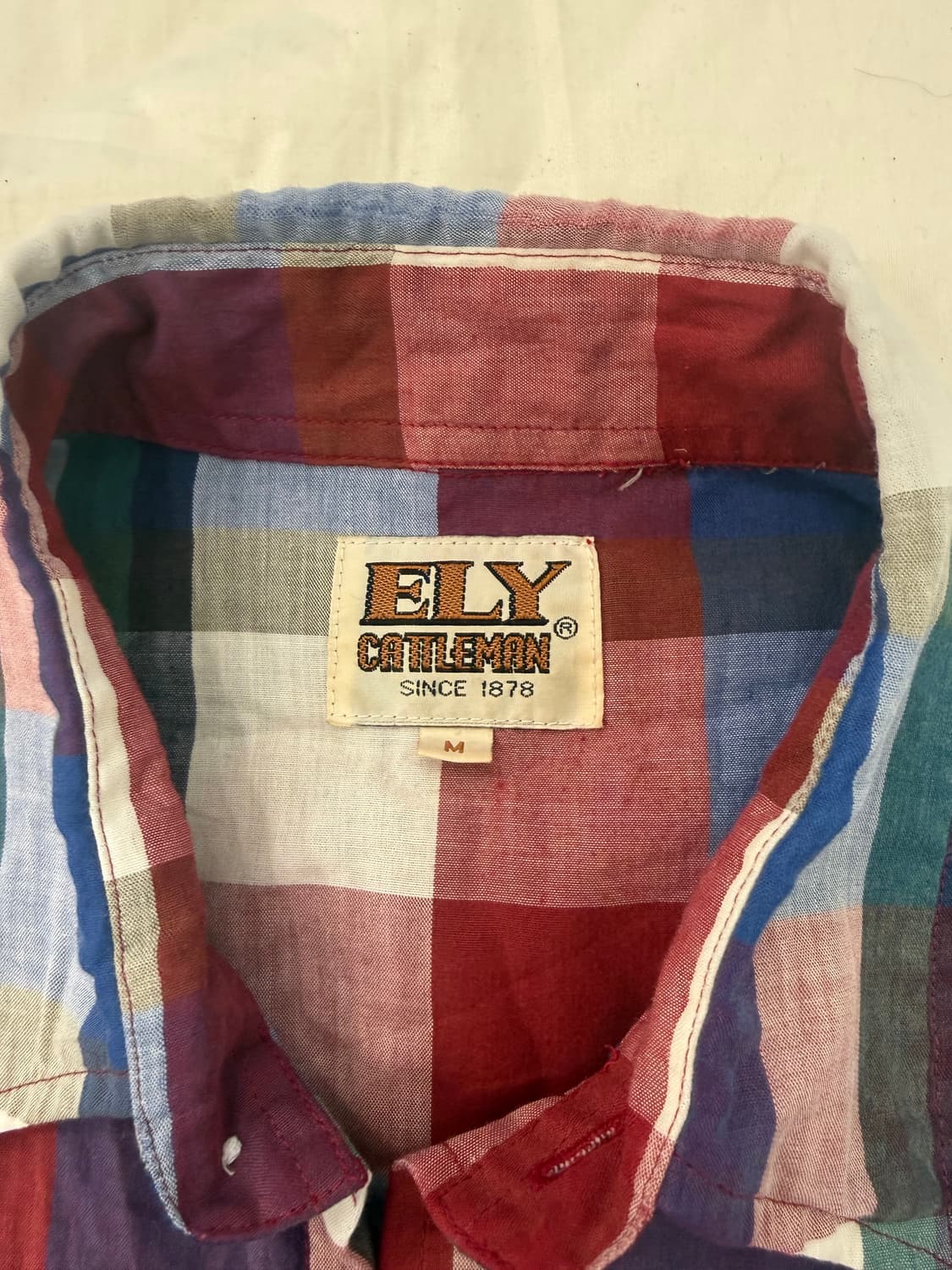 빈티지 웨스턴 셔츠 멀티 체크 반팔 상품이미지4